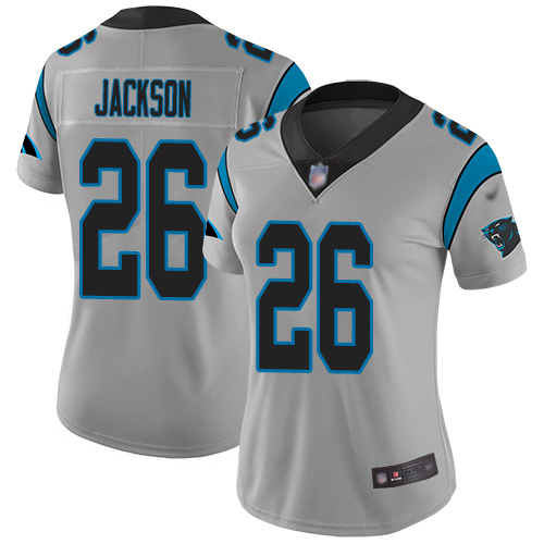 Carolina Panthers Limited Silver Women Donte Jackson Jersey NFL Football #26 Inverted Legend->carolina panthers->NFL Jersey